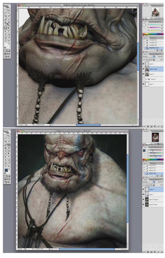ZBRUSH 강좌] GNOMON 3D Character Design Volume 2 텍스처링 - 예스파일